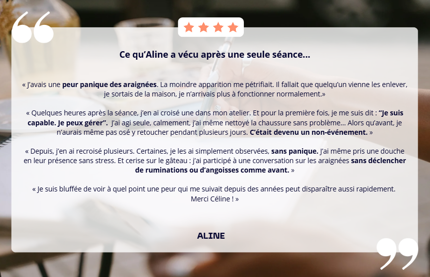 Aline peur araignée Aline peur araignée